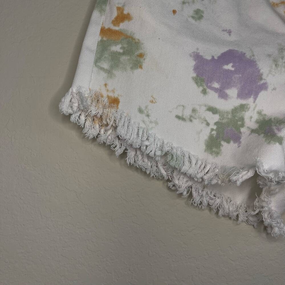 Wild Fable White Tie-Dye Fringe Highest Rise Shorts - Size 2 - Picture 3 of 7